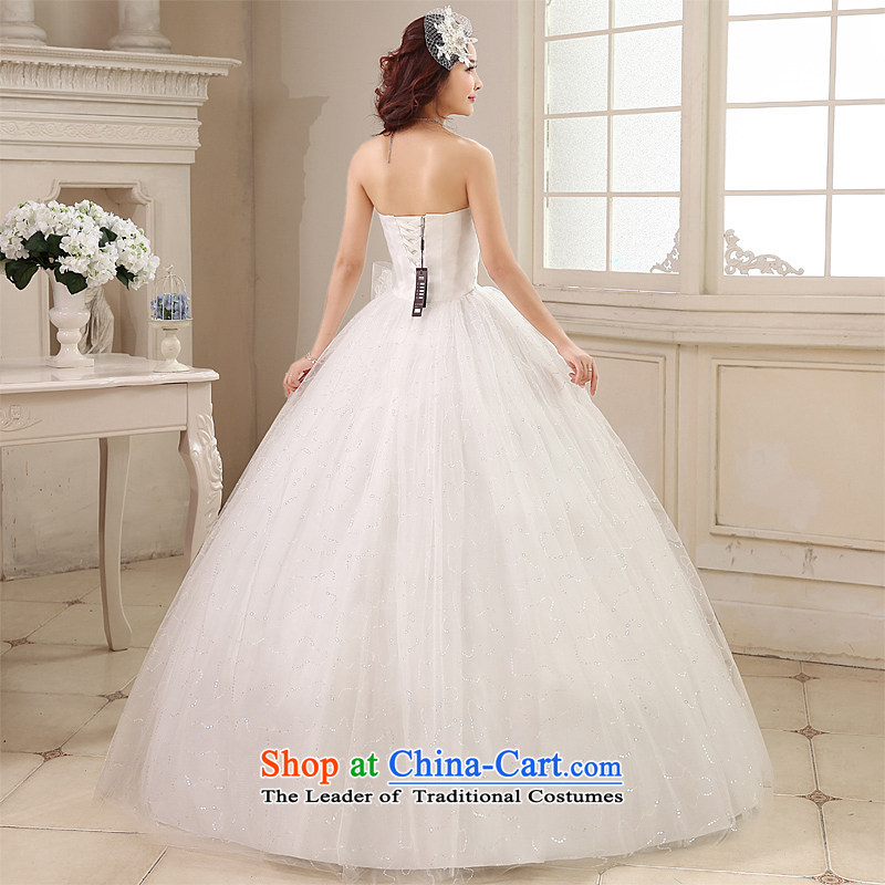 Honeymoon bride wedding dresses 2015 new Korean diamond wiping the chest to align the wedding princess straps wedding white S honeymoon bride shopping on the Internet has been pressed.