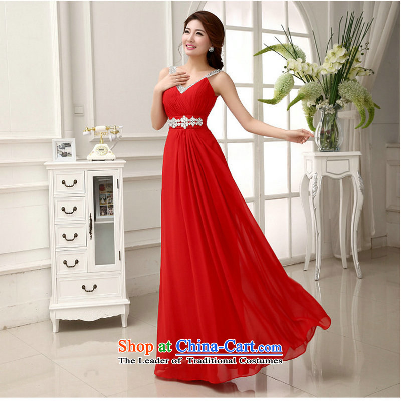 Optimize Hong-red Korean lace The Princess Bride wedding dress betrothal marriage services wedding XS781 bows red XL, Optimize Hong shopping on the Internet has been pressed.