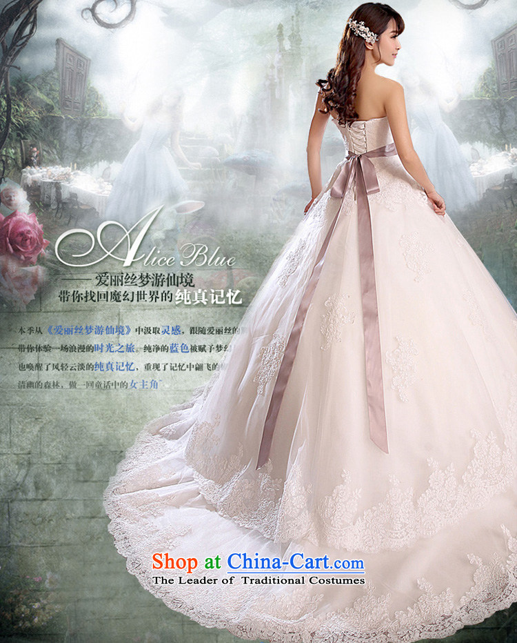Honeymoon bride wedding dresses 2015 new lace straps wedding trailing white L wedding pictures, prices, brand platters! The elections are supplied in the national character of distribution, so action, buy now enjoy more preferential! As soon as possible.