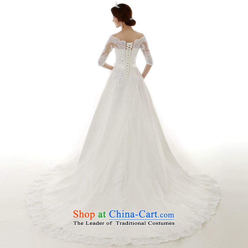 Clean the spread of autumn and winter 2015 a new field for long-sleeved large shoulder tail wedding dresses Korean Sau San Princess Bride with lace tail wedding dresses tail, tailored, plumbing, , , , shopping on the Internet