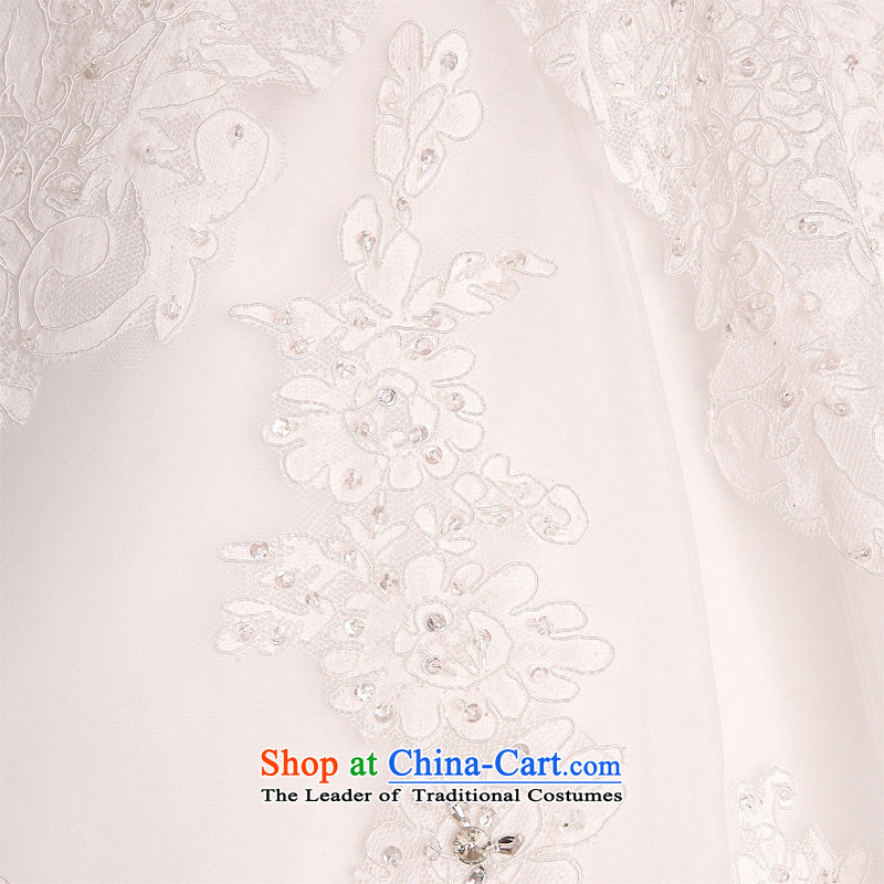 Honeymoon bride wedding dresses 2015 New dream lace wedding align to Korean style wedding White M honeymoon bride shopping on the Internet has been pressed.