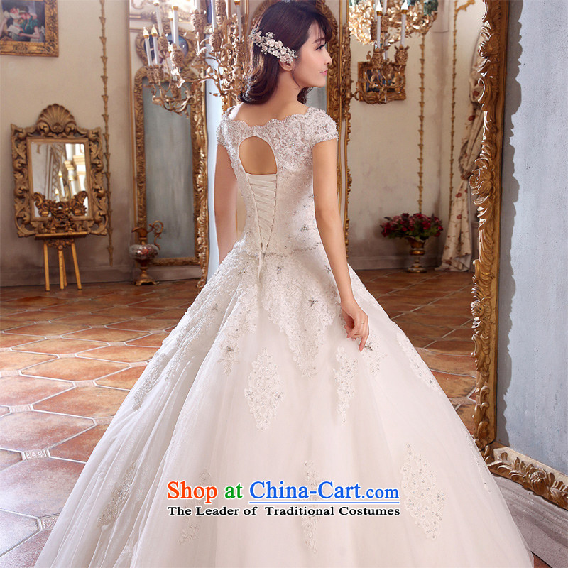 Honeymoon bride wedding dresses 2015 New dream lace wedding align to Korean style wedding White M honeymoon bride shopping on the Internet has been pressed.