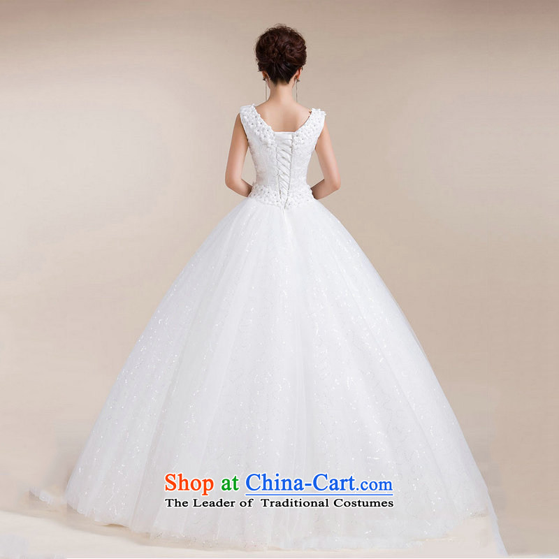 Optimize video new word shoulder straps Fung skirt dragging flowers of the waist stylish and simple wedding dresses XS7077 white package, optimizing Philip Wong , , , shopping on the Internet