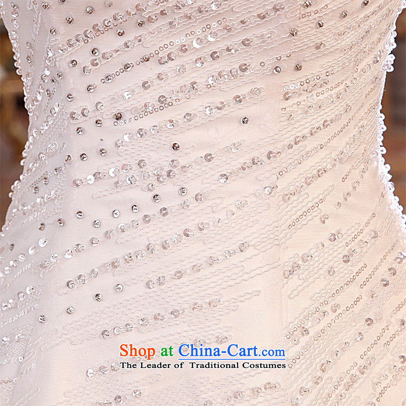 Honeymoon bride wedding dresses 2015 new wedding sexy engraving A field petticoats lace straps to align the wedding canopy Princess Chulabhorn Wedding White XL, bride honeymoon shopping on the Internet has been pressed.