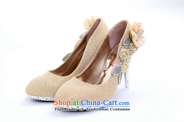 Rain-sang Yi New marriage shoes bride marriage shoes ultra-high water drilling shoes flowers posted drill bride wedding dresses single shoe XZ072 Golden 37 pictures, prices, brand platters! The elections are supplied in the national character of distribution, so action, buy now enjoy more preferential! As soon as possible.