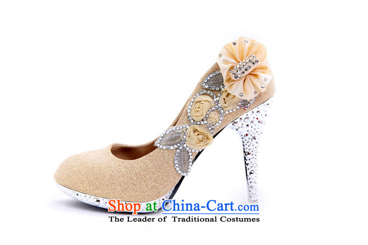 Rain-sang Yi New marriage shoes bride marriage shoes ultra-high water drilling shoes flowers posted drill bride wedding dresses single shoe XZ072 Golden 37 pictures, prices, brand platters! The elections are supplied in the national character of distribution, so action, buy now enjoy more preferential! As soon as possible.