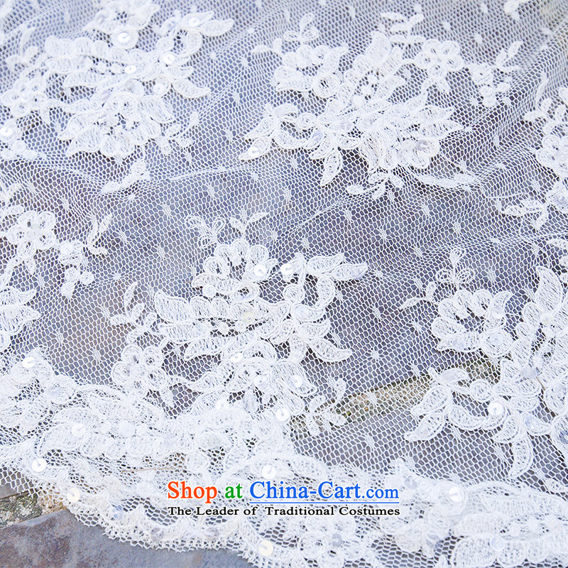 A Bride wedding tail 2015 new Korean crowsfoot lace Korean wedding dresses 871 M, a bride shopping on the Internet has been pressed.
