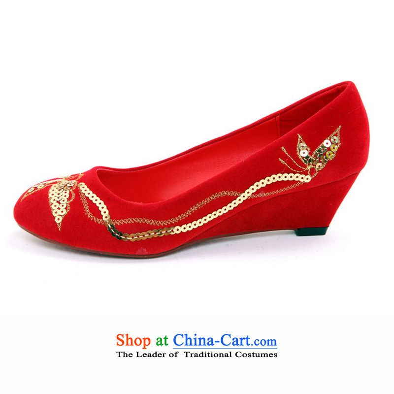 Rain-sang Yi marriages marriage ornaments wedding dresses beautiful bride marriage shoes red bride marriage shoes shoes XZ104 qipao red 38, rain-sang Yi shopping on the Internet has been pressed.