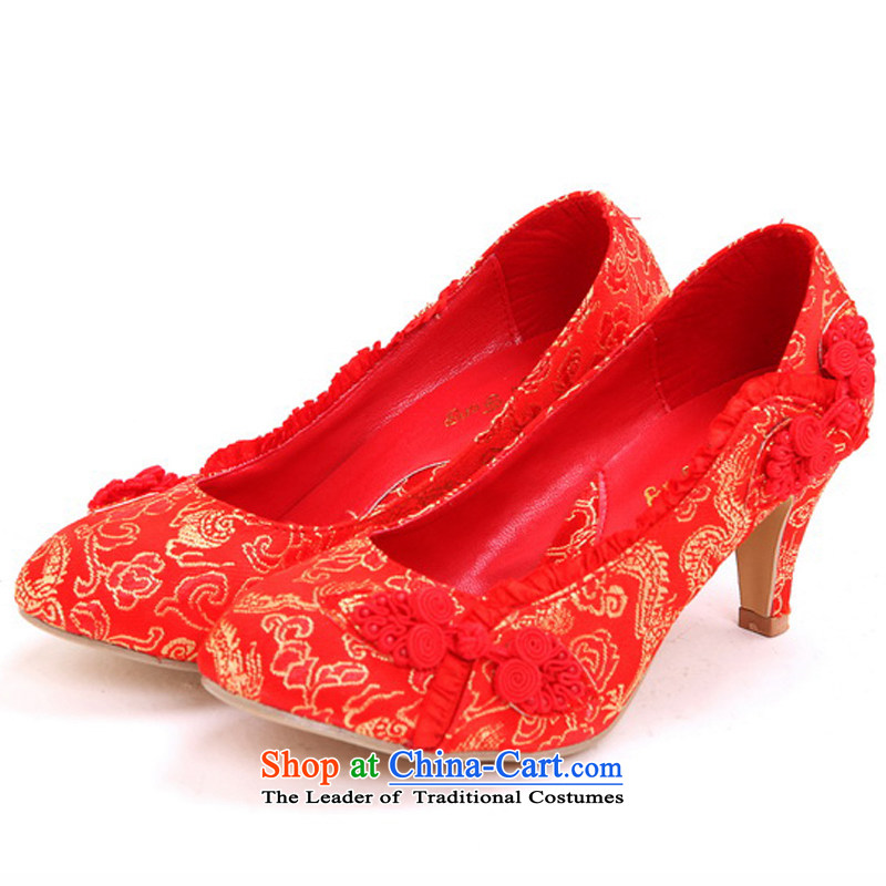 Rain-sang Yi marriages marriage ornaments wedding dresses women shoes beautiful bride shoes marriage shoes shoes qipao shoes XZ105 marriage red 39, rain-sang Yi shopping on the Internet has been pressed.