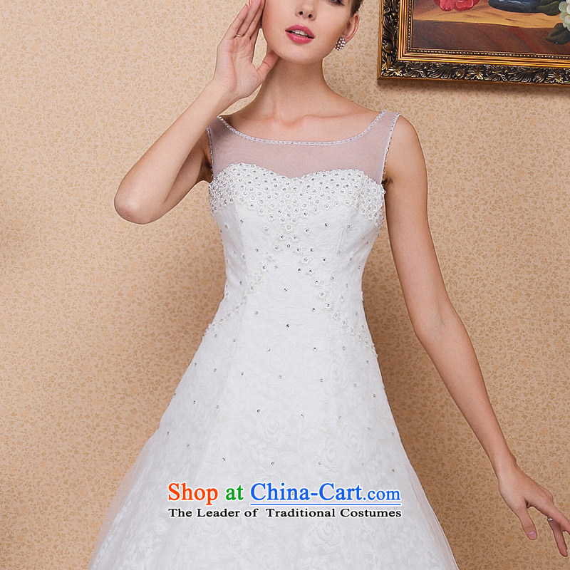 A new bride 2015 wedding stylish and simple word wedding shoulder wedding 560 M, a bride shopping on the Internet has been pressed.