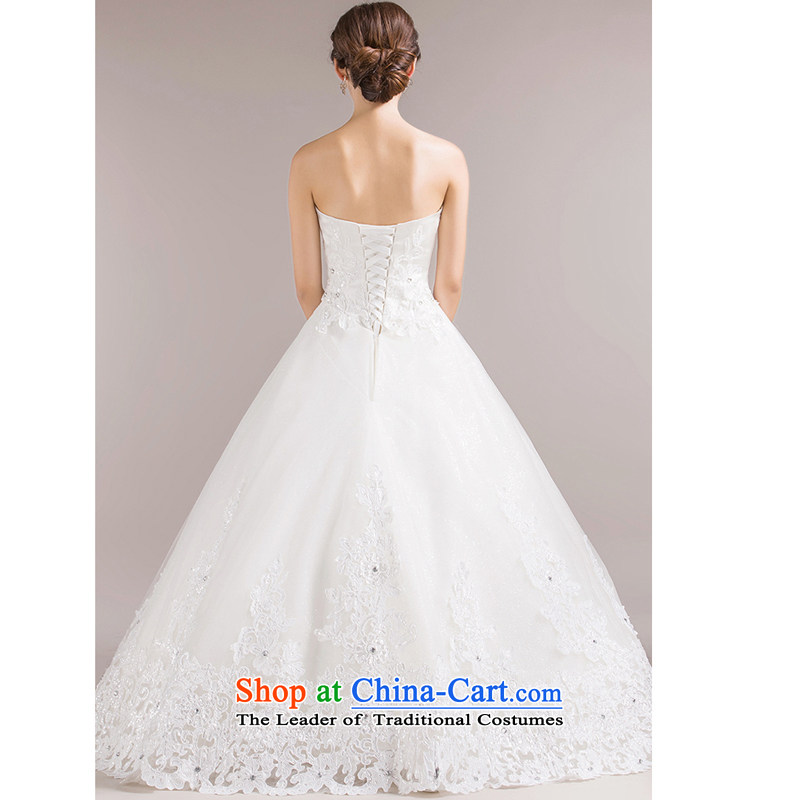 7 Color 7 tone Korean new stylish brides 2015 Married Mary Magdalene Chest straps to align the large white diamond wedding dress code H006 white , 7 color 7 Tone , , , shopping on the Internet