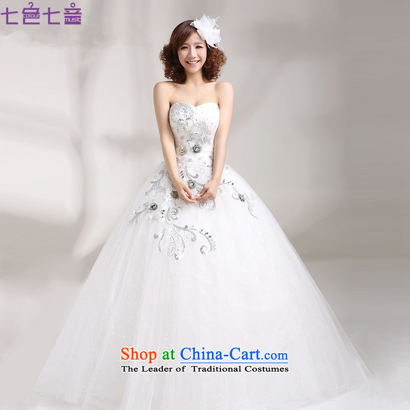 7 Color 7 tone Korean New Sweet Princess 2015 anointed chest wedding marriages Lok finalities wedding dresses?H008?white?L
