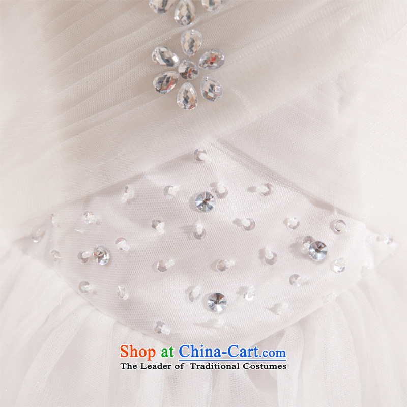 Honeymoon bride wedding dresses 2015 new sweet word shoulder princess wedding diamond bon bon wedding white S honeymoon bride shopping on the Internet has been pressed.