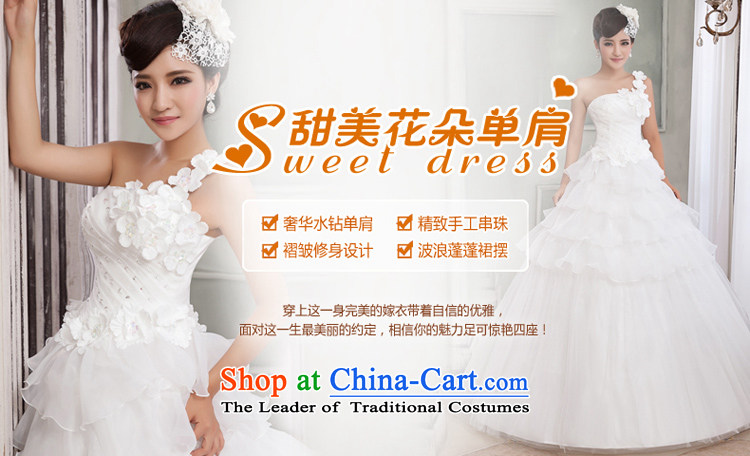 Honeymoon bride wedding dresses 2015 Korean Sau San shoulder wedding water drilling with flowers princess wedding pictures, price XL white, brand platters! The elections are supplied in the national character of distribution, so action, buy now enjoy more preferential! As soon as possible.