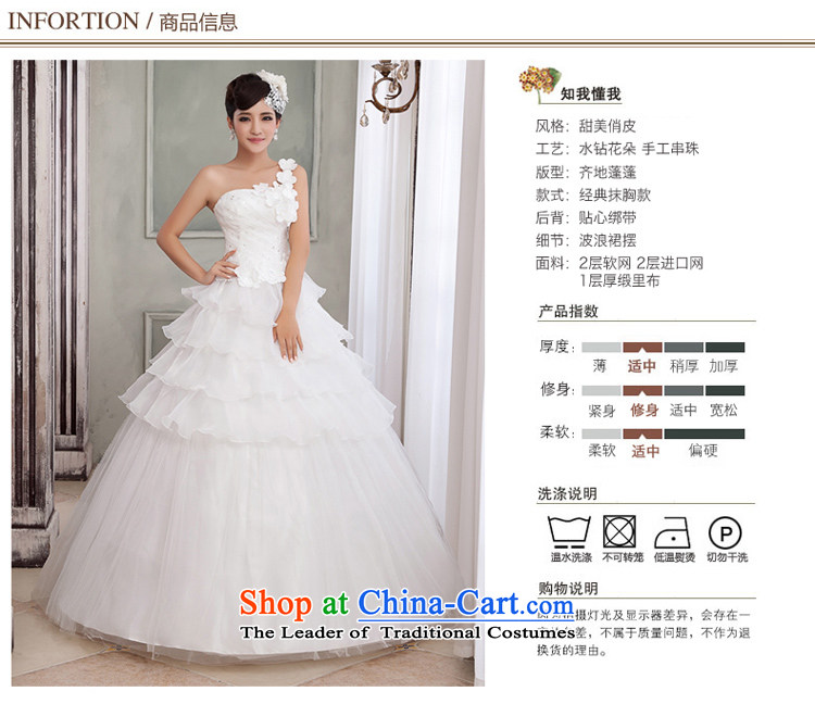 Honeymoon bride wedding dresses 2015 Korean Sau San shoulder wedding water drilling with flowers princess wedding pictures, price XL white, brand platters! The elections are supplied in the national character of distribution, so action, buy now enjoy more preferential! As soon as possible.