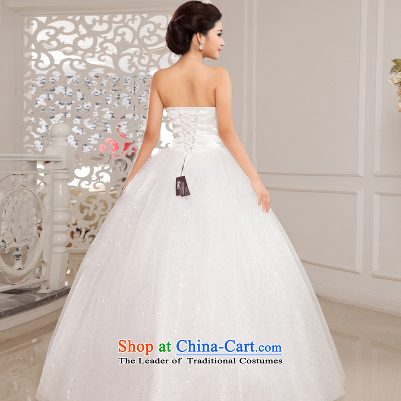 Honeymoon bride wedding dresses 2015 new Korean diamond on chip and chest wedding to align with the princess wedding white XS, bride honeymoon shopping on the Internet has been pressed.