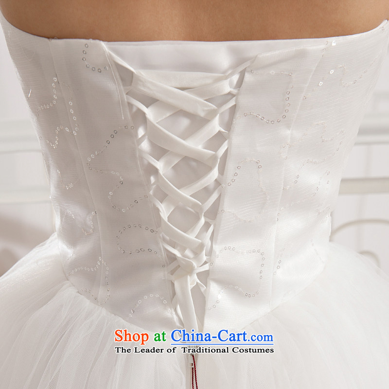 Honeymoon bride wedding dresses 2015 Korean lace heart-shaped and chest straps wedding princess wedding white XS, bride honeymoon shopping on the Internet has been pressed.