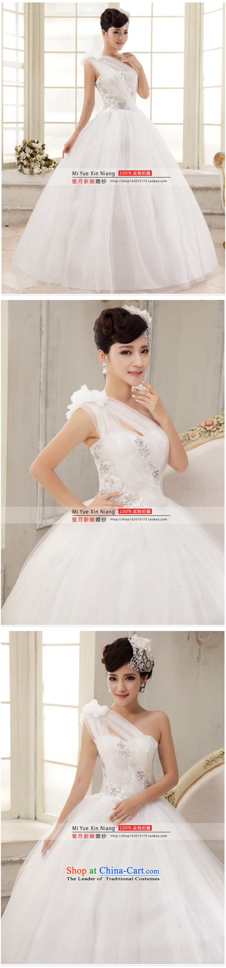 Honeymoon bride wedding dresses 2015 Korean sweet princess shoulder flowers wedding to align the strap white wedding pictures, prices, S brand platters! The elections are supplied in the national character of distribution, so action, buy now enjoy more preferential! As soon as possible.