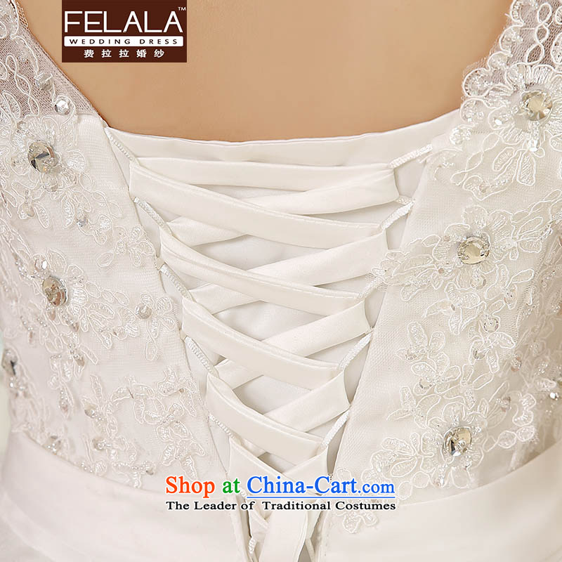 Ferrara ♀ wedding dresses 2015 new Korean sweet deep V-neck-bon bon yarn bride wedding video XL(2 thin gauge 2 Ferrara wedding (FELALA) , , , shopping on the Internet