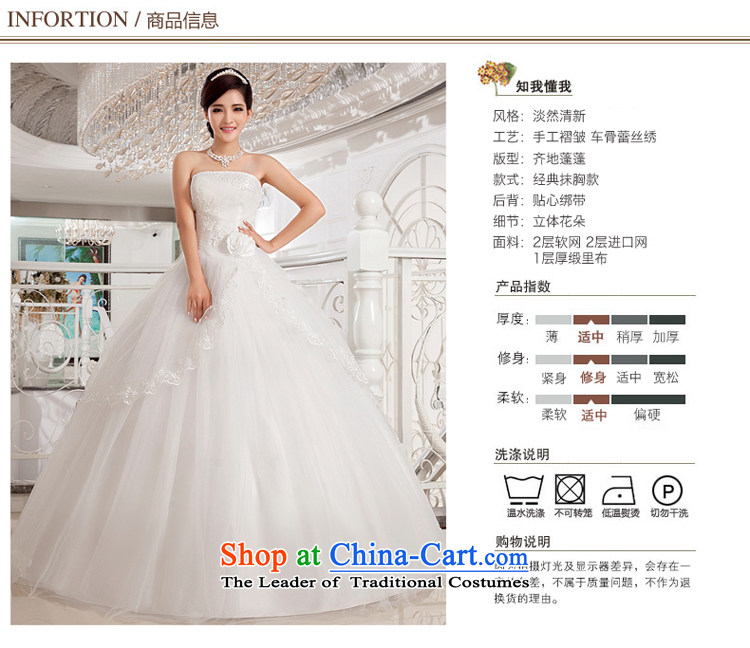 Honeymoon bride wedding dresses 2015 new Korean fresh sweet Princess Mary Magdalene Chest Flower to align the strap white wedding pictures, prices, XS brand platters! The elections are supplied in the national character of distribution, so action, buy now enjoy more preferential! As soon as possible.