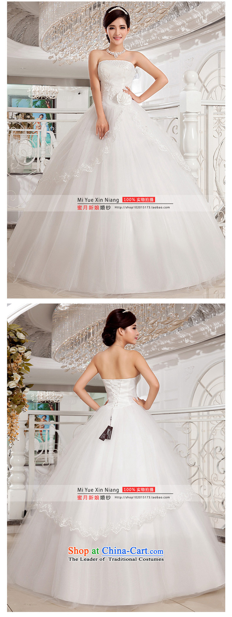 Honeymoon bride wedding dresses 2015 new Korean fresh sweet Princess Mary Magdalene Chest Flower to align the strap white wedding pictures, prices, XS brand platters! The elections are supplied in the national character of distribution, so action, buy now enjoy more preferential! As soon as possible.