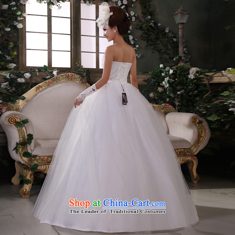 Honeymoon bride 2015 Summer new water drilling flowers bride wedding Korean version of the new Korean sweet white wedding XXL, Princess Bride honeymoon shopping on the Internet has been pressed.