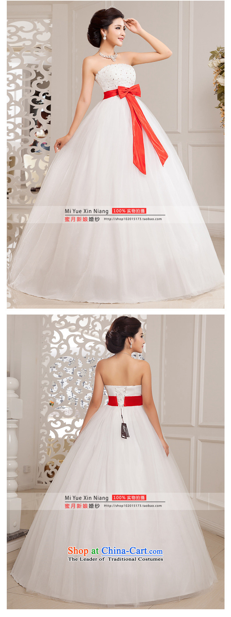 Honeymoon bride wedding dresses 2015 new Korean Bow Tie Top Loin anointed chest wedding princess bon bon wedding White M pictures, prices, brand platters! The elections are supplied in the national character of distribution, so action, buy now enjoy more preferential! As soon as possible.