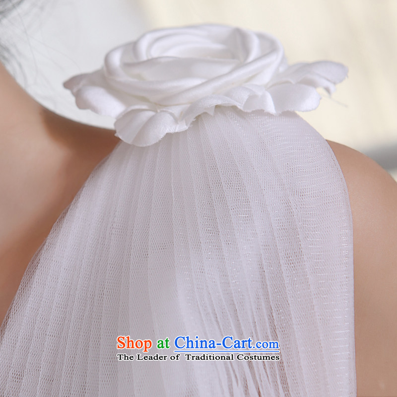 Honeymoon bride wedding dresses 2015 new Korean Princess shoulder ribbons wedding to align the strap bon bon wedding white XS, bride honeymoon shopping on the Internet has been pressed.