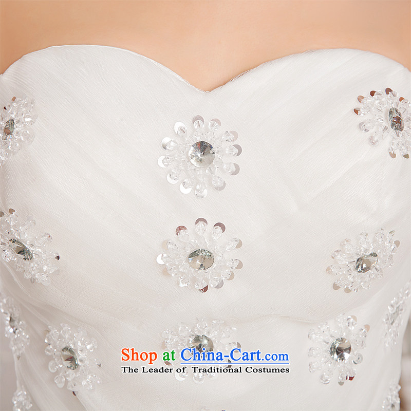 Honeymoon bride wedding dresses 2015 new Korean modern heart-shaped wiping the chest to align the wedding canopy Princess Chulabhorn wedding white S honeymoon bride shopping on the Internet has been pressed.