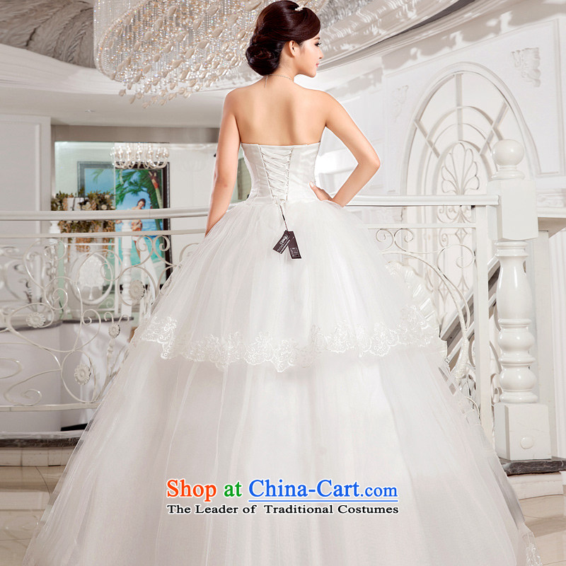 Honeymoon bride wedding dresses 2015 new Korean modern heart-shaped wiping the chest to align the wedding canopy Princess Chulabhorn wedding white S honeymoon bride shopping on the Internet has been pressed.