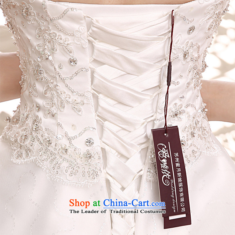 Honeymoon bride 2015 new products wedding dresses and wedding to align the chest straps bon bon princess wedding White XL, bride honeymoon shopping on the Internet has been pressed.