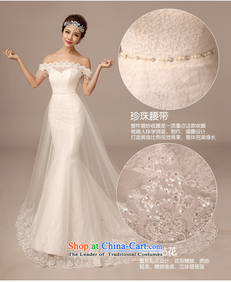 2015 Autumn and winter new one field for a crowsfoot wedding shoulder long tail lace pearl crowsfoot large tail wedding dresses white L picture, prices, brand platters! The elections are supplied in the national character of distribution, so action, buy now enjoy more preferential! As soon as possible.