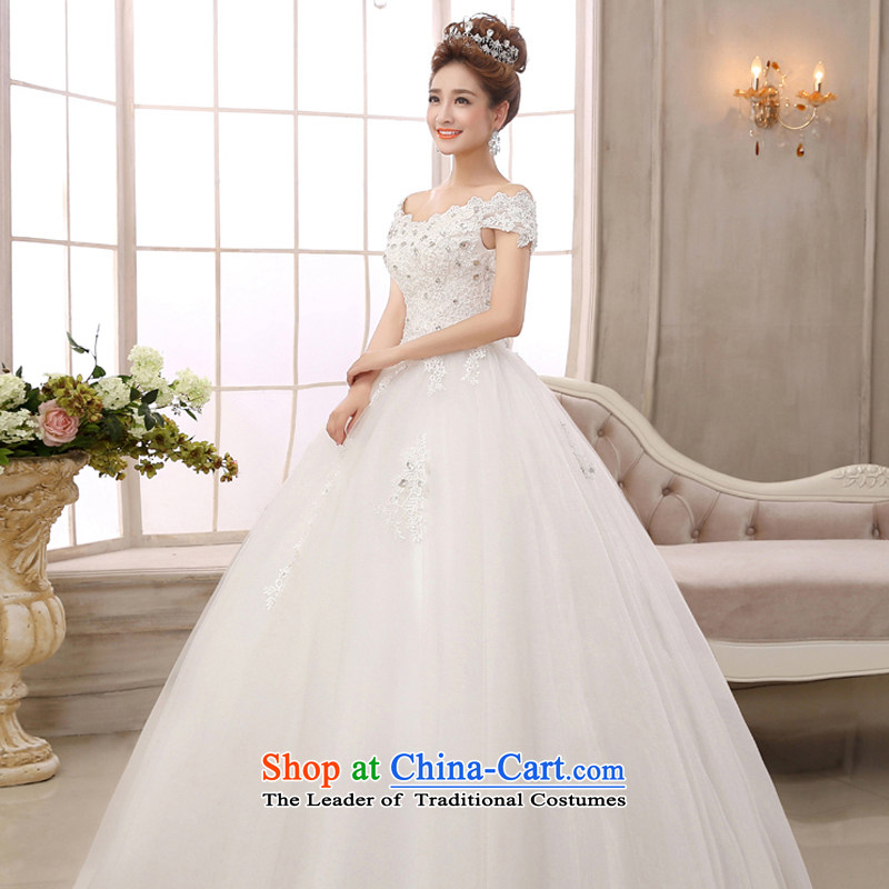 7 Color 7 tone Korean New 2015 straps to align the minimalist large graphics thin lace a shoulder wedding dresses H021 White M 7 7 Color Tone , , , shopping on the Internet