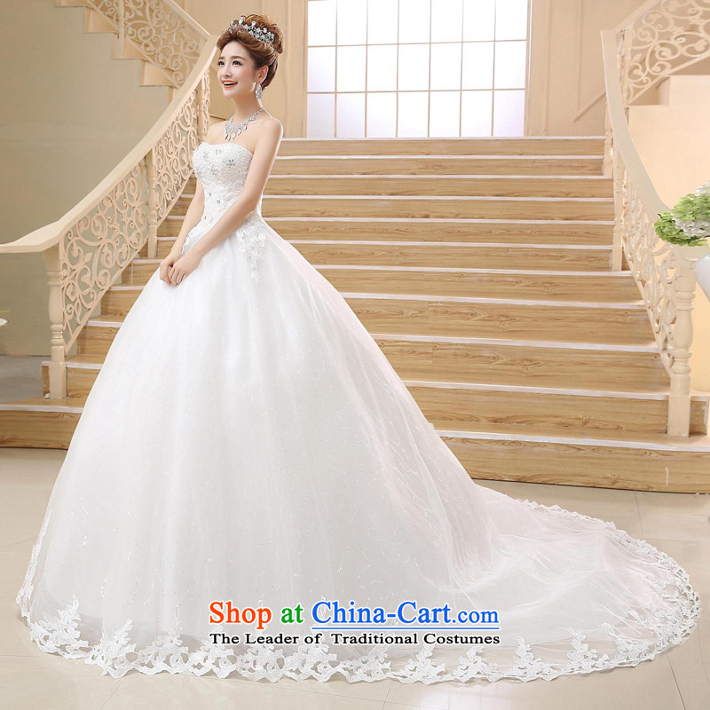 7 Color 7 tone Korean New Korea 2015 summer edition chic simplicity and chest code deluxe long tail wedding dresses H022 white tailored (does not allow) 7 7 Color Tone , , , shopping on the Internet