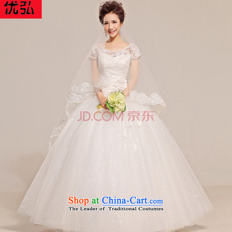 Dr Philip optimize Word wedding shoulders to align marriages video thin sweet Princess 2014 new dresses spring XS7150 White XL Package