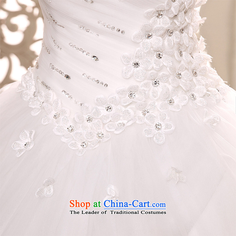 Honeymoon bride 2015 new products wedding dresses Princess Mary Magdalene chest wedding to align bon bon straps wedding White XL, bride honeymoon shopping on the Internet has been pressed.