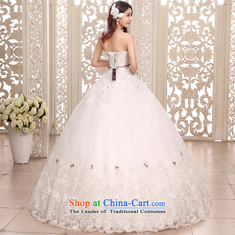 Honeymoon bride 2015 new products wedding dress sense of classical Bow Ties With chest wedding align to bind with Wedding White M honeymoon bride shopping on the Internet has been pressed.