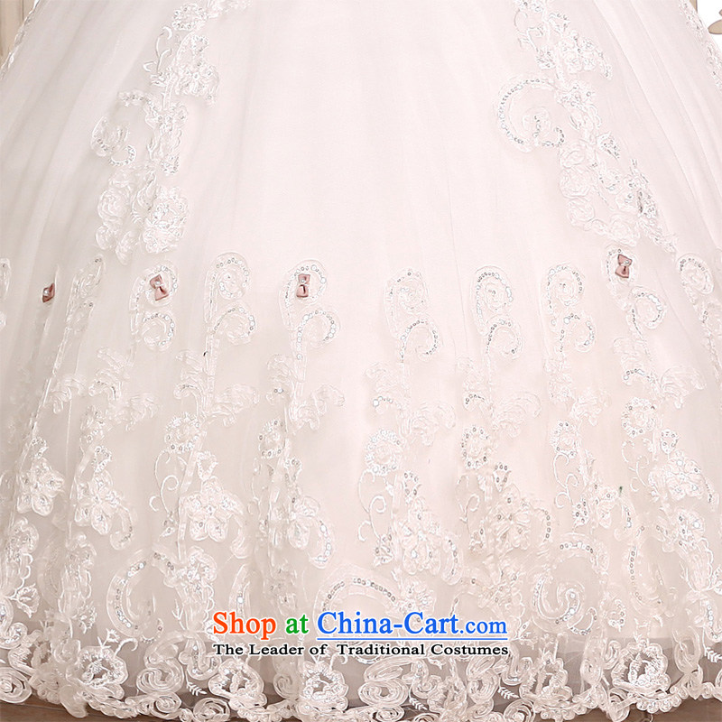 Honeymoon bride 2015 new products wedding dress sense of classical Bow Ties With chest wedding align to bind with Wedding White M honeymoon bride shopping on the Internet has been pressed.