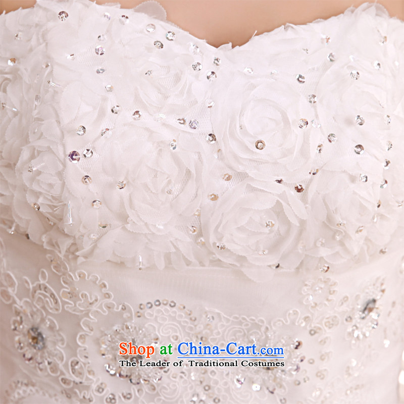 Honeymoon bride 2015 new products tail wedding Korean video thin wiping the Chest Sau San wedding band tail of white M honeymoon bride shopping on the Internet has been pressed.