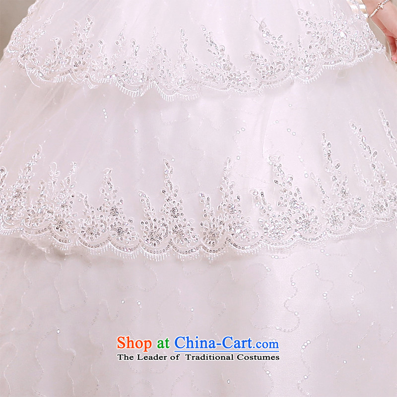 Honeymoon bride 2015 new products tail wedding Korean video thin wiping the Chest Sau San wedding band tail of white M honeymoon bride shopping on the Internet has been pressed.