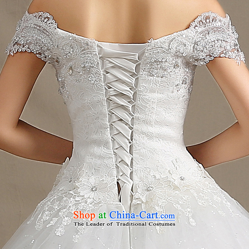 The leading edge of the field days shoulder wedding dresses 2015 new Korean fashion to align graphics thin wedding dress winter 1752 White S, dream edge days seung , , , shopping on the Internet
