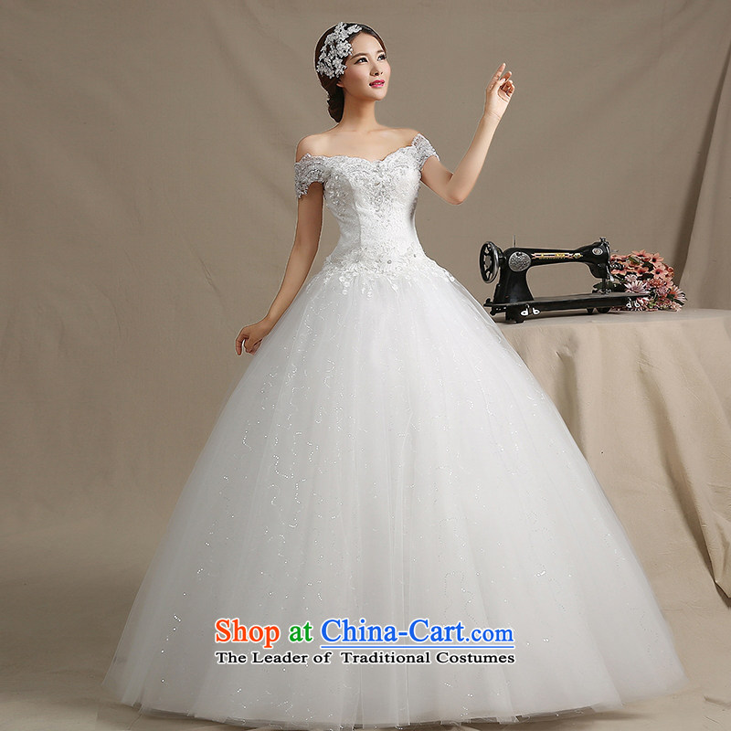 The leading edge of the field days shoulder wedding dresses 2015 new Korean fashion to align graphics thin wedding dress winter 1752 White S, dream edge days seung , , , shopping on the Internet