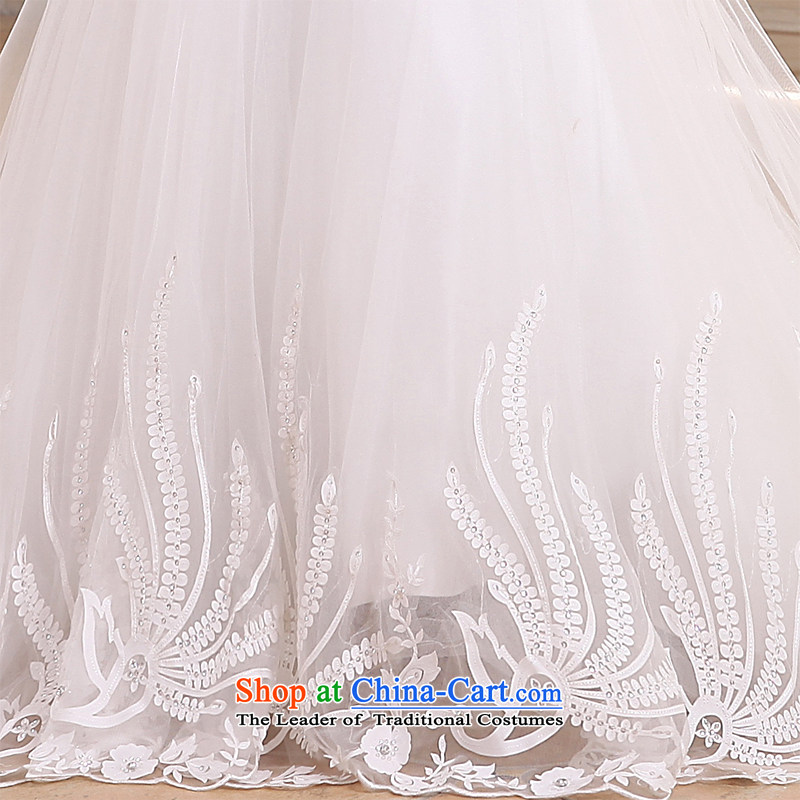 Honeymoon bride 2015 new products wedding dresses Korean Phoenix embroidery foutune crowsfoot wedding trailing white wedding , L, bride honeymoon shopping on the Internet has been pressed.