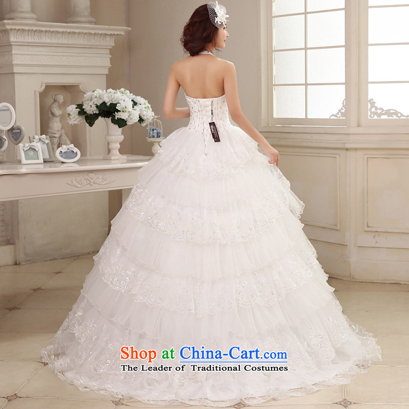 Honeymoon bride 2015 new products wedding dresses Korean diamond wedding gown hanging also romantic wedding gown trailing white M honeymoon bride shopping on the Internet has been pressed.