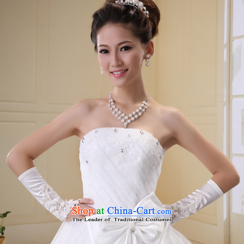 Rain-sang Yi marriages new wedding Korean style wedding diamond Princess Mary Magdalene chest wedding to align the wedding HS801 white L, rain-sang Yi shopping on the Internet has been pressed.