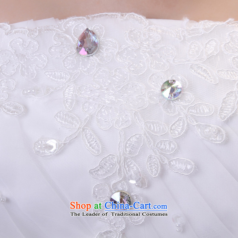 Rain-sang Yi marriages new wedding Korean style wedding diamond Princess Mary Magdalene chest wedding to align the wedding HS801 white L, rain-sang Yi shopping on the Internet has been pressed.