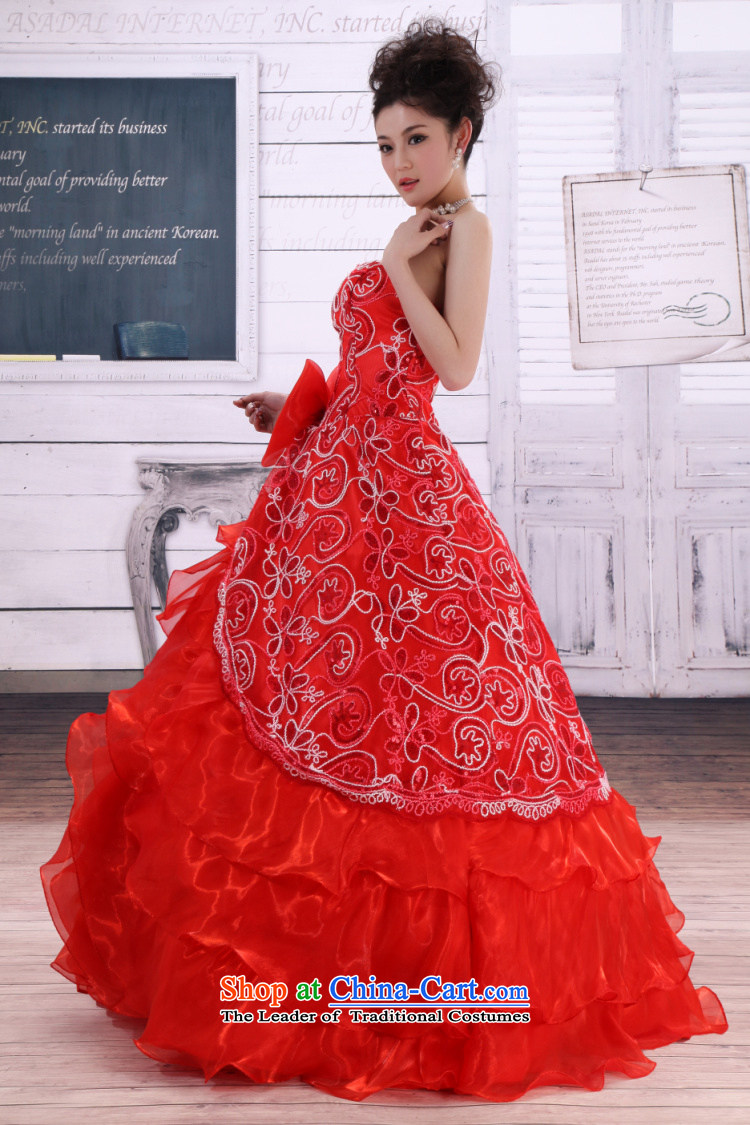 Yong-yeon and 2015 New wedding dresses red lace wedding Korean Princess wedding marriage red wedding bride wedding atmosphere to align the red XXL not returning the picture, prices, brand platters! The elections are supplied in the national character of distribution, so action, buy now enjoy more preferential! As soon as possible.