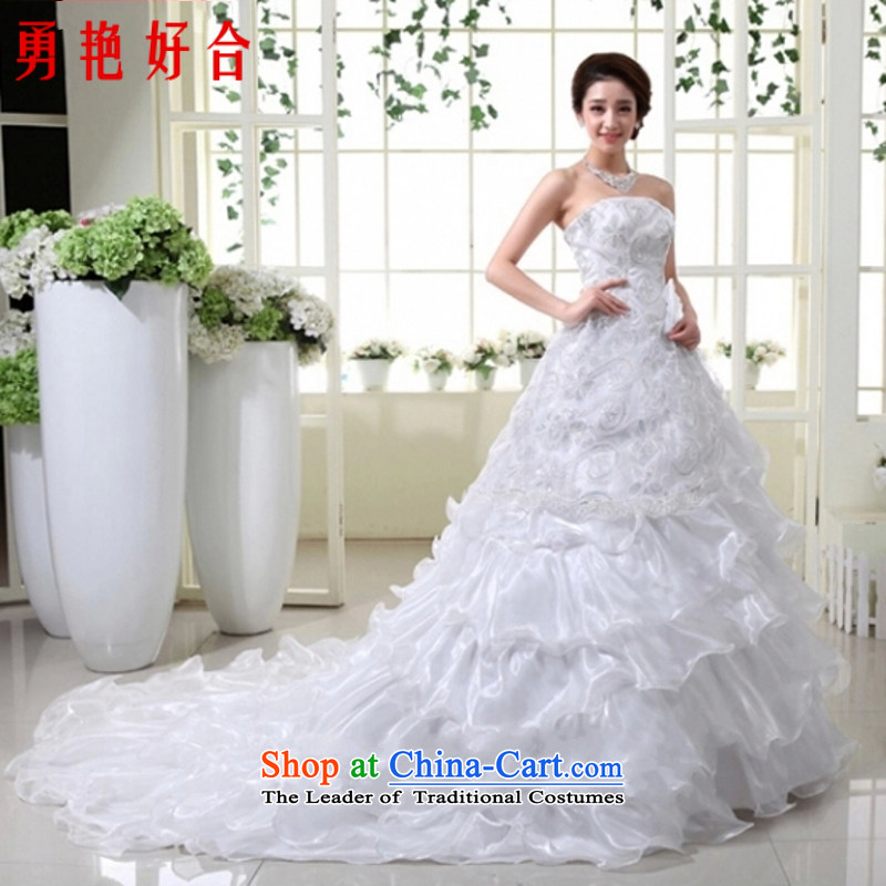 Yong-yeon and 2015 New wedding dresses red lace wedding Korean Princess wedding marriage red wedding bride wedding atmosphere to align the red XXL not returning, Yong-yeon and shopping on the Internet has been pressed.