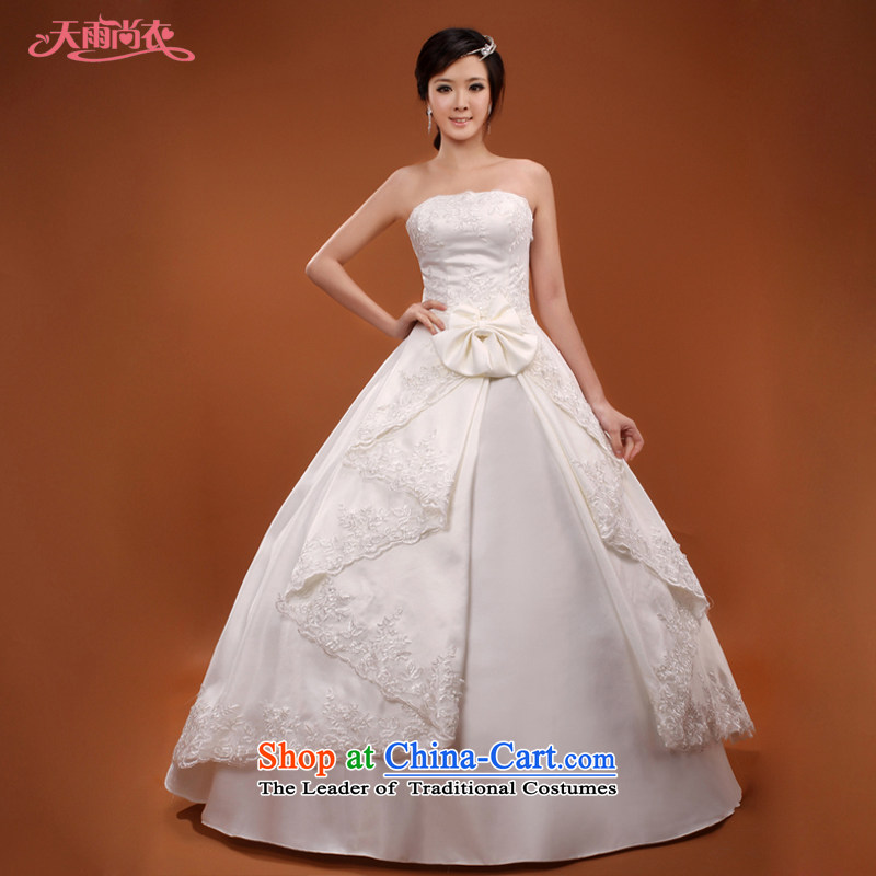 Rain Coat and stylish yet married women 2015 new anointed chest Korean lace princess wedding HS809 WhiteXL