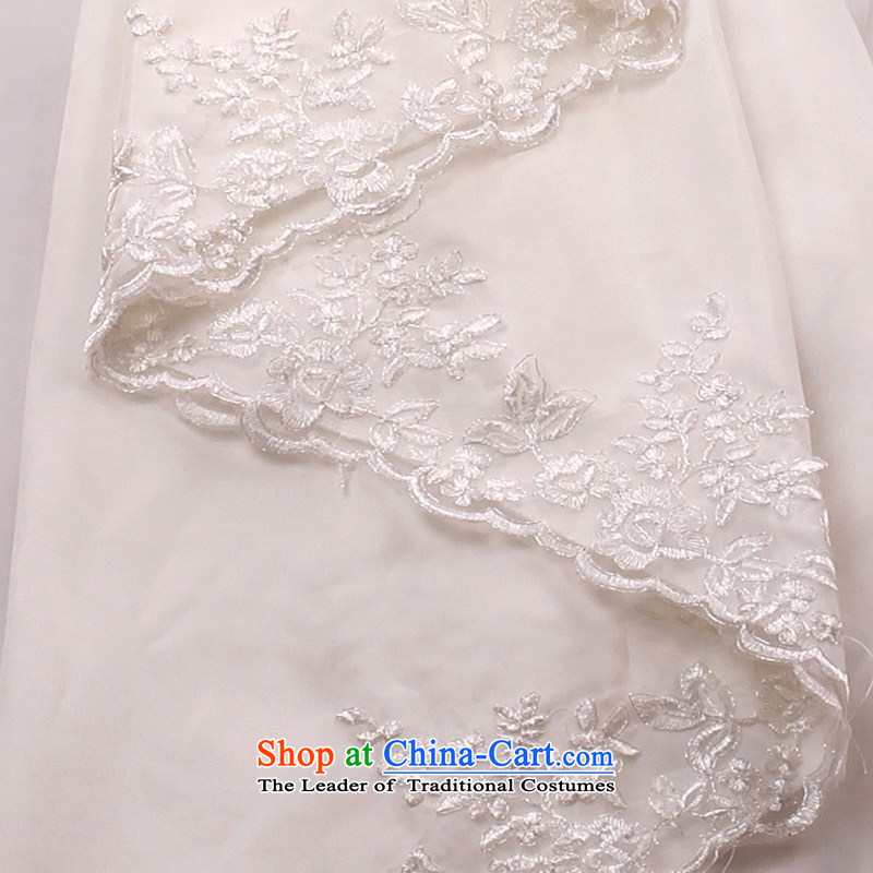 Rain Coat and stylish yet married women 2015 new anointed chest Korean lace princess wedding HS809 White XL, rain-sang Yi shopping on the Internet has been pressed.